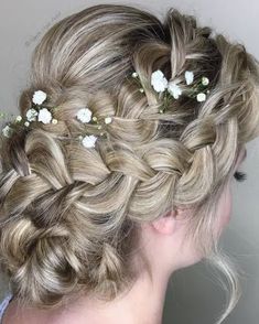 19 Gorgeous Braided Updo Hairstyles You Must Try Grad Hairstyles Updo, Romantic Braided Updo, Prom Hair Updos, Grad Hairstyles, Braided Prom Hair, Editorial Hair, Prom Hairstyles For Long Hair, Hairstyles Updo, Cool Braid Hairstyles