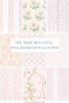 These pink wallpaper ideas couldn't be prettier! Pink bedroom wallpaper can be the perfect choice for adding a touch of pink and pattern to your room. If you're looking for pink nursery wallpaper, pink girls bedroom wallpaper, or classic pink wallpaper for the bedroom, you'll find the most STUNNING options in this round up! Girly Room Wallpaper, Girls Bedroom Wallpaper Ideas, Nursery Wallpaper Girl