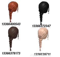 Bloxburg Brown Braided Hair Codes, Berry Avenue Codes Brown Hair Bun, Roblox Braid Hair Codes, Blox Burg Hair Codes, Bloxburg Hair Codes Braids, Brown Ponytail Codes, Brookhaven Outfit Codes Hair Black, Berry Ave Braid Hair Codes, Bloxburg Braided Hair Codes