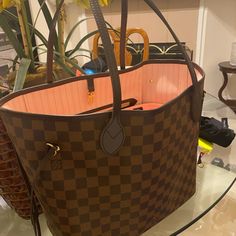 Offers Welcomed - Will Ship Same Day If Purchased Before 4pm Louis Vuitton Neverfull Damier Mm Pink Rose Ballerina Interior Excellent - Like New Condition I Had An Interior Compartment Thing Inside Straps Are Very Stiff, Basically Brand New Only Worn Twice And Place In My Purse Closet. Comes With Dust Bag No Date Code-Made After 21 Authenticated Pink Neverfull Louis Vuitton, Never Full Bag Louis Vuitton, Never Full Bag, Purse Closet, Rose Ballerina, Louis Vuitton Neverfull Damier, Lv Tote, In My Purse, Monogram Outfit