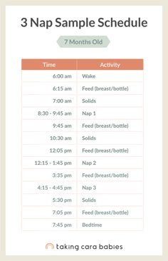 the 3 nap sample schedule for babies