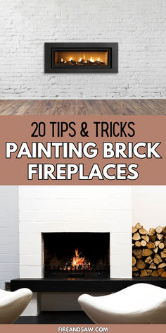 fireplace brick thats been painted What Paint To Use On Brick Fireplace, Taupe Fireplace Brick, Painting Chimney Brick, Fireplace Colors Painted Brick, Brick Fireplace Color Ideas, How To Paint Fireplace Brick, How To Paint A Brick Fireplace, Painting Brick Fireplaces