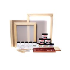 the contents of a wooden frame are shown