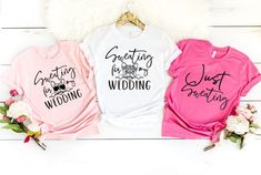 Bachelorette Shirts are the amazing gifts for your bridal party，bridesmaid party, Wine party and wedding party that will make  you and your bridesmaids have an unforgettable night out or weekend getaway. We have many kinds of wedding theme T-shirts. We are sure you will love  some of them. HOW TO ORDER 1. Select shirt style, size, letterings and quantity. 2. Enter the shirt color and the  text color for your design in the personalizationbox (see images for options). 3. Click " Buy it now" or "Ad Matching Sister Shirts, Friend Shirts, Sugar Land Texas, Sister Squad, Matching Sisters, Wedding Party Shirts, Bulldog Shirt, Wine Party, Sister Shirt