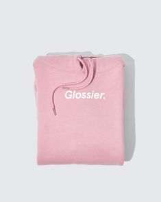 Original Pink Hoodie Glossier Hoodie, Glossier Sweatshirt, Random Wishlist, Plush Hoodie, Glossier Logo, Smile And Wave, Cream Hoodie, Glossier Pink, Limited Edition Bag