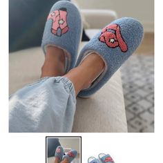 Light Blue Pink Detail Size M/L Size 9-12 Sold Out Online! New Never Worn! Preppy Accessories Jewelry, Western Jewelry Rings, Retro Western Aesthetic, Girl Slippers, Preppy Accessories, Rodeo Girls, Cozy Slippers, Preppy Shoes, Cute Slippers