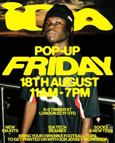 the poster for pop - up friday is shown