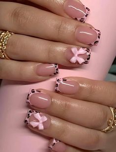 #acrylic #nailinspo #naildesign #nailsoftheday #pinterest #frenchnails #summer #pink #spain #italy #europe #acrylic short acrylic nails heart nude natural cute nail holiday nail inspo 2024 pin French Too Short Nails, Square Style Nails, Nail For Party, Easy Nails Square, Pink Leopard Print French Tip Nails, Pink Bow Nails Square, S Size Nails, Square Leopard Print Nails, Pink Leapord Print Nails