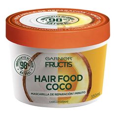 Mascarilla para Cabello Garnier Fructis Hair Food Coco Cabello Dañado 350 ml | Soriana Fructis Hair Food, Coco Hair, Milk Makeup, Hair Cream, Personal Hygiene, Pretty Food