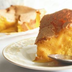 a piece of cake sitting on top of a white plate