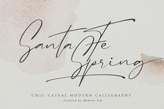 some type of calligraphy that has been used to write the words santa fe spring