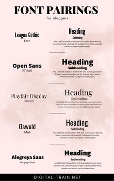 font pairings for bloggers