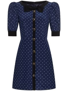 Plus Zise, Van Cleef Arpels, Silk Crepe, Polka Dot Print, Printed Mini Dress, Lady Dior, Dot Dress