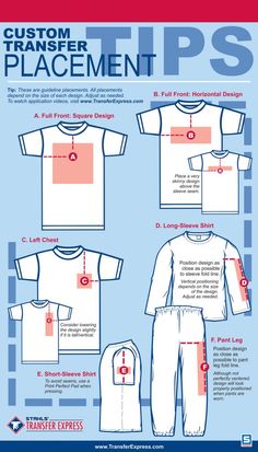 the instructions for how to wear pajamas and t - shirts in different ways, including measurements