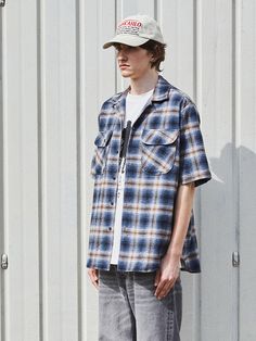 This is a casual and comfortable shirt by OGARP that is made out of high quality and sturdy fabric. With unique design detail and trendy mood, you can style it for your casual and young daily outfit.- Short sleeves detail- Unique checkered pattern overall- Chest patch pockets with flaps Outfit Short, Half Shirts, Checkered Pattern, Sleeve Detail, Daily Outfits, Design Details, Unique Design, Urban Outfitters, Overalls