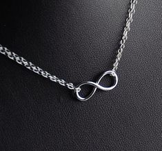 Sterling Double Chain Infinity Necklace Small, Eternity Dainty Infinity Sterling Jewelry Real Silver Necklace, Jewelry Shoot, Italian Horn Necklace, Infinity Chain, Jewelry Product Shots, Silver Necklace Simple, Infinity Earrings, Infinity Pendant, Diy Bracelet Designs