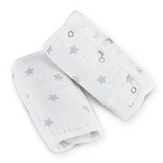 two white and blue stars on the side of a baby's diaper cover