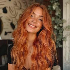 Ginger Fall Hair, Natural Light Copper Hair, Hair Color For Peach Skin Tone, Fire Copper Hair, Cooper Hair With Blonde Peekaboo, Penny Copper Hair, Copper Hair With Green Eyes, Ginger Cooper Hair, Copper Hair Styling