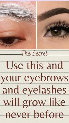 Use this and your eyebrows and eyelashes will grow like never before. Regrow Eyebrows, Long Eyebrows, Eyebrows And Eyelashes, Shape Eyebrows, Sparse Eyebrows