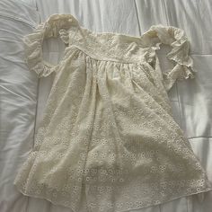 Selling This Lucy And The Sky, Mini Dress In Cream And Lace Size Small Ties In The Back Adjustable Back Can Be Tied Into Tighter Or Loose Or Not. Selling For 30. Never Worn Lucy In The Sky Dress, Cream Mini Dress, Lucy In The Sky, Ivory Dress, Ivory Dresses, The Sky, Tights, Mini Dress, Womens Dresses