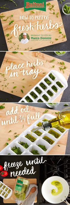 the steps in how to make fresh herbs