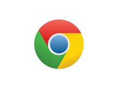 the google chrome logo on a white background