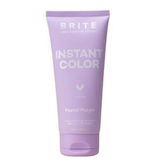 Brite Instant Color Pastel Purple gives your hair instant wow factor. Express yourself! Transform your hair with colour that lasts 5-30 washes. The hydrating formula conditions as it colours, leaving your hair silky smooth. Before dyeing your hair perform a test on a small hidden section to make sure you’re happy with the results. Everyone’s hair is different so the results will vary. 1. WASH. Shampoo and dry your hair. No need for conditioner. 2. PROTECT. Pop on some gloves, put petroleum jelly Gray Hair Toner, Good Dye Young, Hair Highlight, Highlight Color, Moisturizing Hair, Purple Dye, Color Conditioner, Hair Toner, Hair Silky