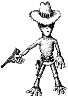 Alien Blaster, Cowboy Funny, Pen Ink Drawing, Gambling Machines, Gambling Tattoo, Gambling Party