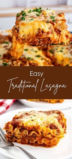 Easy Traditional Lasagna Damn Delicious Lasagna, Lasagna Recipe With Oven Ready Noodles And Ricotta, Lasagna Recipe With Sausage, Cheesy Noodles, Christmas Lasagna, Campanelle Pasta, Affordable Meals, Best Lasagna Recipe, Lasagna Recipes