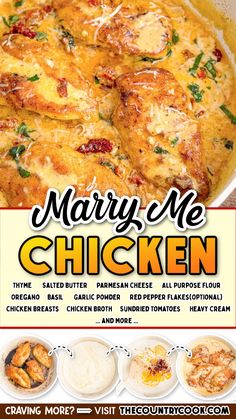 the mary me chicken flyer is shown