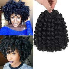 PRICES MAY VARY. 【Type of Crochet Braid Hair】：Short Crochet Hair,Curly Crochet Hair, Wand Curls Crochet Hair,Jumpy Wand Curl,Jamaican Bounce Crochet Hair, Wand Curl Crochet Hair 2X Fluffy Wand Curl 【Wand curl braids Length&packaging】:8 Inch,4 Packs/lot ,20 strands/pack,(80±5)g/pack, Usually 4 packs 80strands can full one head.Fashion beauty colors available 1B,350,T30, T30/27, Tgray, 27/613.Free Crochet hook as gifts 【Wand curl braids Hair Featural】: Natural Looking, Tangle Free, Easy Brushing, Jumpy Wand Curl Crochet Styles, Natural Crochet Hairstyles, Types Of Crochet Hair, Wand Curl Crochet Hair, Jamaican Bounce Crochet, Curl Wand, Braids Length, Short Crochet Braids, Curly Braiding Hair