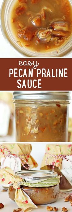 this easy pecan pralie sauce is made with only three ingredients