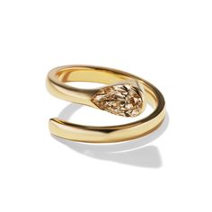 26 Non-Traditional Engagement Rings For The Modern Bride #refinery29 https://www.refinery29.com/en-us/best-non-traditional-engagement-rings#slide-8 East West Ring, Half Bezel Setting, Half Bezel, Traditional Engagement Rings, Pear Ring, Trending Engagement Rings, Bezel Set Ring, Ring Trends, Brown Diamond