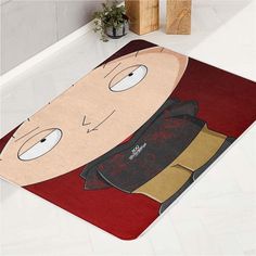 stewie family guy hypebeast bath rugs Vanity Colors, Bath Tubs, Shower Stall, Bath Mat Rug, Bath Rugs, The Shower, Easy Cleaning, Bath Mat, Bleach