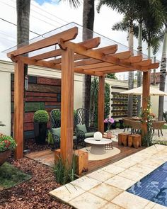 Facebook Japanese Pergola, Diy Arbour, Design Per Patio, Diy Gazebo, Gazebo Plans, Diy Backyard Patio, Patio Pergola, Rooftop Terrace Design, Pergola Ideas