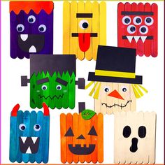 halloween crafts made from popsicle sticks and construction paper