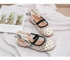 Girls Polka Dot Mesh Slingback Sandals - Momorii