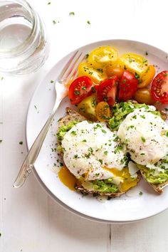 an egg and tomato sandwich on a white plate with the words every kind of egg order explain