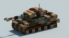 Panzer VI, Tiger I, Tank [With Download] Minecraft Map Minecraft Apocalypse Build, Minecraft Projects Ideas, Steampunk Minecraft Builds, Minecraft Bunker, Minecraft Statue Ideas, Minecraft Industrial, Minecraft Statue, Minecraft Car, Minecraft Steampunk