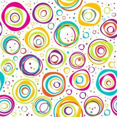 an abstract background with circles and dots in multi - colored colors, on a white background