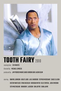 the poster for tooth fairy 2010 shows a man with an angel wings on his head