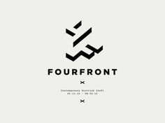 the logo for fourfront, a company that uses geometric shapes to create an interesting and unique