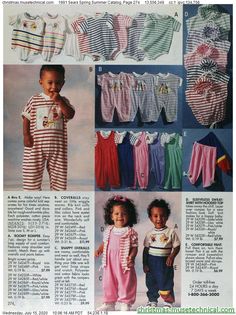 1991 Sears Spring Summer Catalog, Page 274 - Christmas Catalogs & Holiday Wishbooks Bubble Outfit, Bubble Clothes, 90s Stuff, Sears Catalog, Kid Clothing, Kids Pjs, Christmas Catalogs, Vintage Kids, Lilac Color