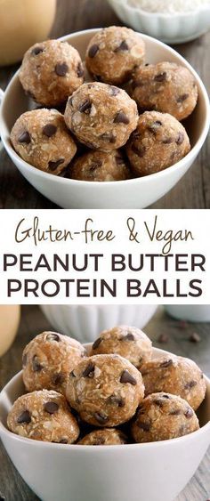 gluten free and vegan peanut butter protein balls