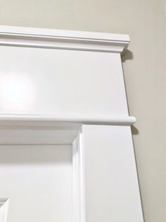 the corner of a door is painted white