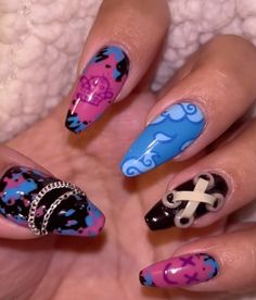 Jinx Inspired Nails, Gengar Nails, Vi Nails, S Nails