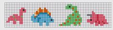 a cross stitch pattern with different colors and shapes on the same line, as well as numbers