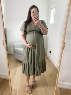 work friendly maternity dresses | olive green midi dress for pregnancy | Lady in Violet Fashion Blogger Violet Fashion, Olive Green Midi Dress, Red Floral Print Dress, Dresses For Spring, Navy Blue Cocktail Dress, Post Partum Outfits, Navy Blue Maxi Dress, Purple Midi Dress, Blue Cocktail Dress