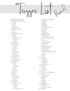 Printable, Trigger List, GTD, Happy Planner - Etsy My Triggers List, Trigger List Brain Dump, Trigger List For Planners, Planner Trigger List, Brain Dump Trigger List, Triggers List, Trigger List, Todo List, Planner Pdf