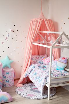 Unicorn Bed, Girls Bedroom Storage, Rainbow Bedroom, Unicorn Bedding, Unicorn Bedroom, Chasing Rainbows, Big Girl Bedrooms, Toddler Bedroom, Toddler Girl Room